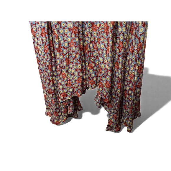 New Joie Eilish Floral Maxi Dress Fired Brick Multi Long Sleeve Boho Size S - Picture 9 of 16